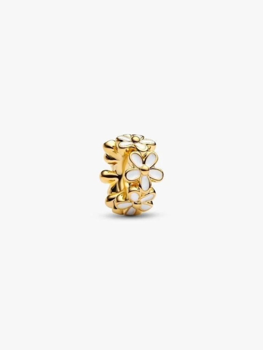 Pandora White Daisy Flower Spacer Charm